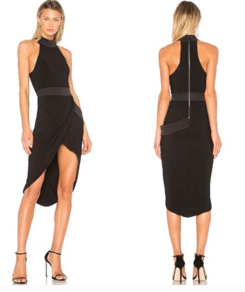 Zhivago Miracle Halter Midi Dress In Black Sz. 6